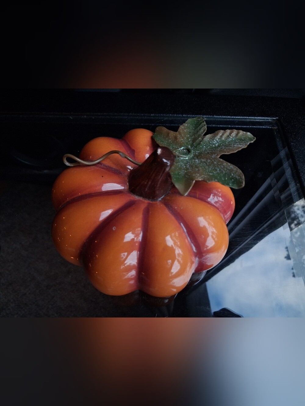 Vintage Large Ceramic Pumpkin Pair - Picture 3 of 10